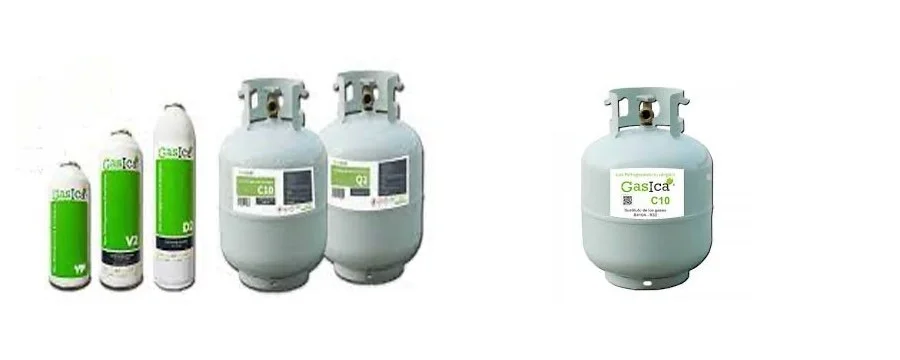 Gasica gases sustitutos de R12 R134A R22 R32 R404A R407C R410A R1234YF.